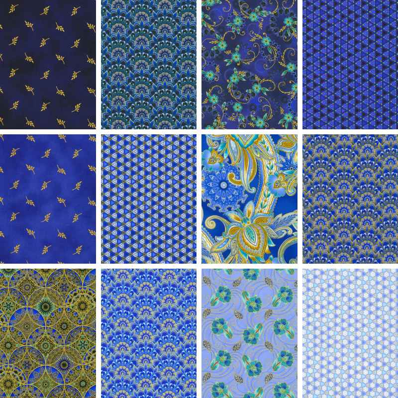 Studio RK Jaikumari Fat Quarter Bundle, 25 pieces | Fabric Design Treasures