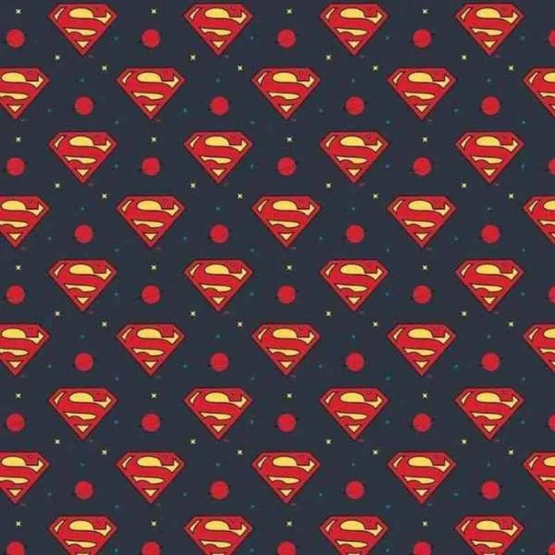 Superman Logo Fabric, DC Comics, Justice League Jr, Indigo