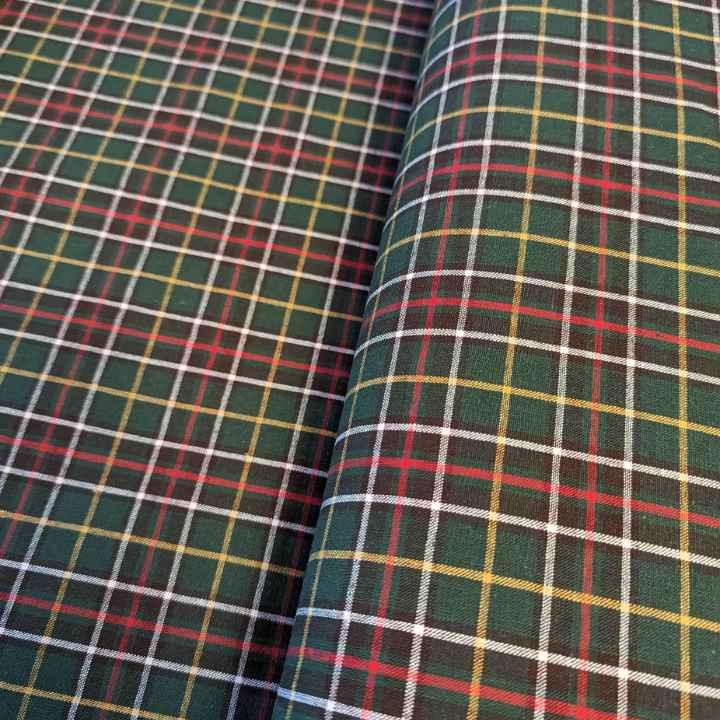 Tartan Cotton Newfoundland Plaid on Green | Fabric Design Treasures