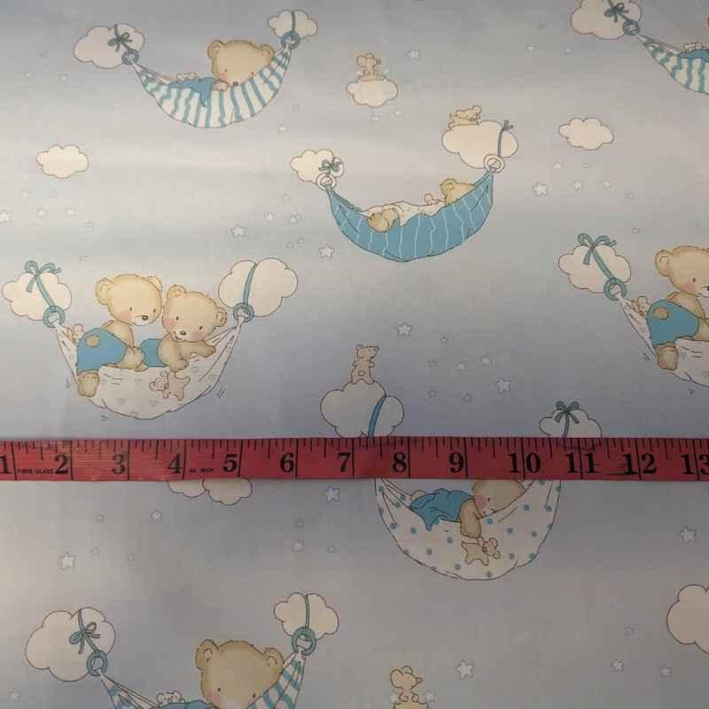 Teddy Bear, Teddy Bears in a Hammock, Nursery Fabric | Fabric Design Treasures