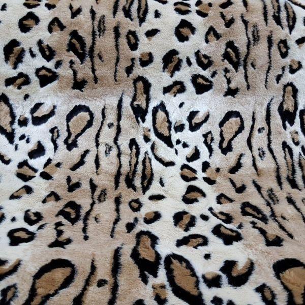 TISSAVEL Fur, Leopard Fur, Black & Cream, Leopard Shaggy | Fabric Design Treasures