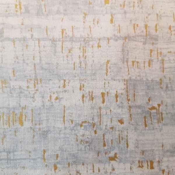 Uncorked by Another Point of View for Windham Fabrics – 50107M white cotton fabric with metallic gold cork texture