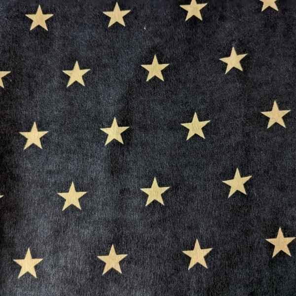 White Star FLANNEL on Navy Flannel fabric | Fabric Design Treasures