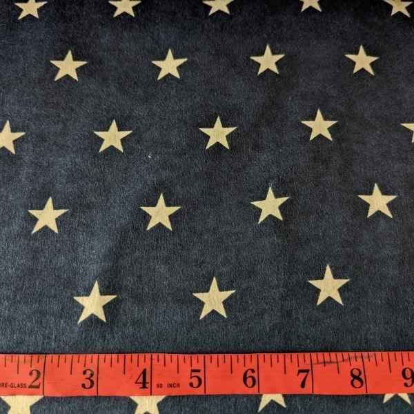 White Star FLANNEL on Navy Flannel fabric | Fabric Design Treasures