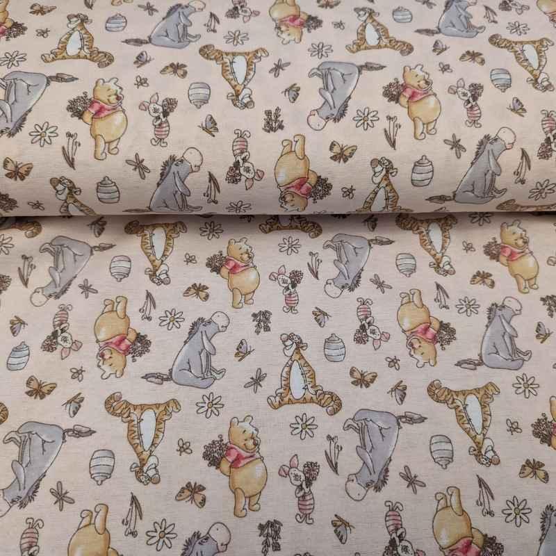 Winnie the Pooh & His Friends FLANNEL fabric | Fabric Design Treasures