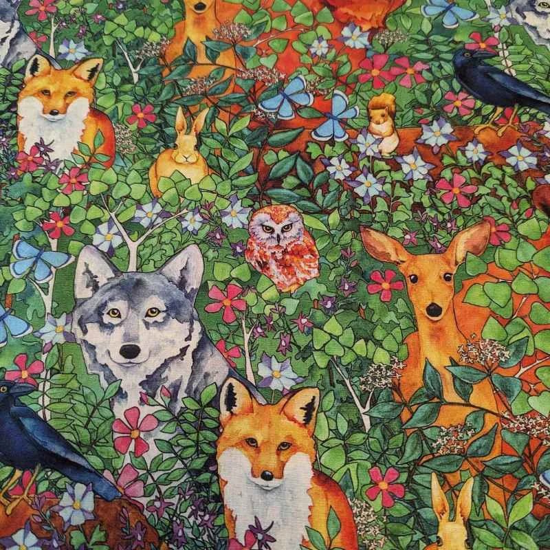 Woodland Animals, Woodland Fantasy, Quilting Cotton